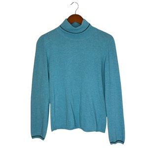 UN JOUR AILLEURS Wool Cashmere Angora Blend Turtleneck Sweater